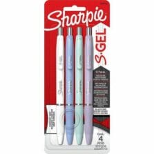 Pens, Sharpie, Gel, No-Smear, No-Bleed, 0.7mm, 4/PK, Fashion Assorted