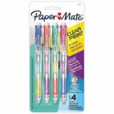 Mechanical Pencils, BreakResist, Side-Click, TexturedGrip, #2, w/JumboTwistUpEraser, 0.7mm, 4/PK, ColorBlock