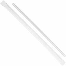 Straws, Jumbo, Paper-Wrapped, 7.75", 500/BX, Clear