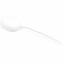 Cutlery, Disposable, SoupSpoon, MediumWeight, 100/BX, 10/CT, White