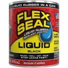 SealantCoating, Liqu, Flex, Rubber, Waterproof, Mildew/UV/ChemResist, MultiSurfce, Indoor&Outdoor, 16floz, BK