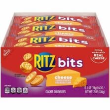 Crackers, Sandwiches, Real Cheese, Bite-Sized, 12/BX, Red