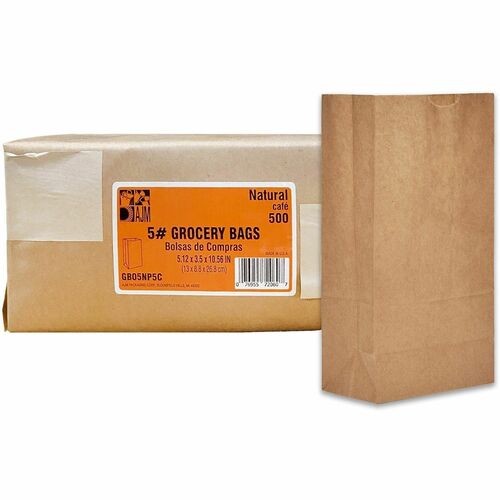 Grocery Bags, Paper, No.5, Self-Stand, 500/CT, NLKT