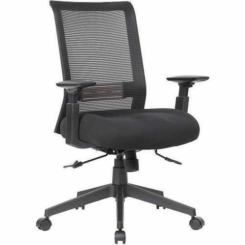 TaskChair, LinearMesh, LumbarSupport, SynchroTilt, Casters, Mesh&Fabric, 26.5"Wx26.5"Dx39"-42"H, Black