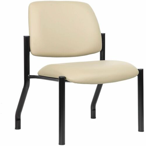 GuestChair, MidBack, HvyDuty, TubularSteelBase, NoArm, 400lbCap, AntimicrobialVinyl, 25"Wx23.5"Dx32.5"H, BG