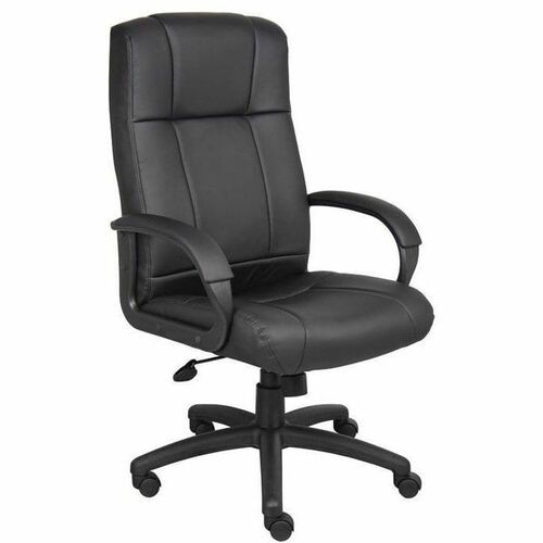 ExecutiveChair, High-Back, CaressoftPlus, Adjust.SeatHeight, Casters, Vinyl, 27"Wx32.5"Dx43.5"-47"H, BK