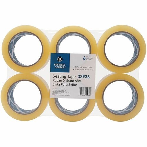 Tape, Sealing, Heavy-Duty, All-Season, 3" Core, 1-7/8"x164', 6/Pack, Clear