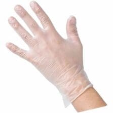 Gloves, Disposable, PowderFree, Interior PU Coating, Vinyl, Medium, 3.5mil, 100/BX, Clear