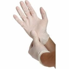 Gloves, Disposable, PowderFree, Tactile, PrecisionFit, Latex, Medium, 4.0mil, 100/BX, White