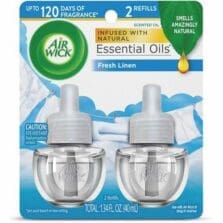 Scented Oil Refill, f/Air Wick Warmer, Linen, 0.67oz, 2/PK, 6/CT, CL
