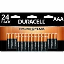 Batteries, AAA, Alkaline, 24/PK, Black