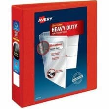 View Binder, Hvy-dty, EZD Ring, 2" Cap, 6/CT, Red