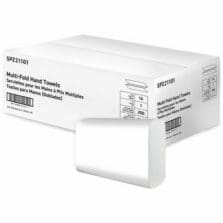 Paper Towels, Multi-Fold, Embossed, 250 Sheets/PK, 16/CT, Bright White