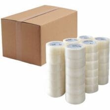 Sealing Tape, HotMelt, Hand, Split&TearResistant, f/CorrugatedMaterial, 1.8mil, 2"x110Yds, 36Rolls/CT, Clear