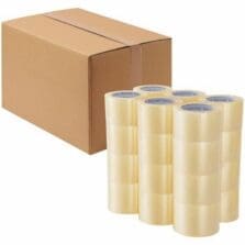 Sealing Tape, Acrylic, Hand, AllPurpose, Light/MediumDuty, HighShear, 2mil, 3"x110Yds, 24Rolls/CT, Clear