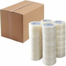 Sealing Tape, HotMelt, Hand, Split&TearResistant, f/CorrugatedMaterial, 1.8mil, 3"x110Yds, 24Rolls/CT, Clear
