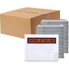PackingListEnvelopes, Tear/PunctResist, Top-Load, "PackingListEnclosed", 7"x5-1/2", 1000/CT, Black/OE