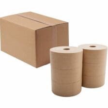 Tape, WaterActivated, Permanent, AllWeather, TamperEvident, AllPurpose, 70mmx500', 6/CT, Kraft
