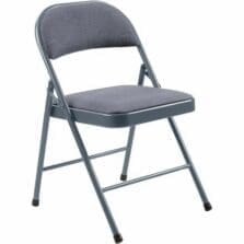 Chair, Folding, Padded, SteelFrame, Reinforced, 250lbCap, Vinyl, 17-3/4"Wx7"H, 4/CT, Star Trail Blue