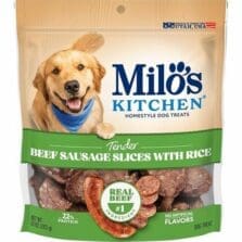 Dog Treats, BeefSausage&Rice, RealIngredients, NoFiller/By-Product/ArtificialFlavors, 10oz, Brown