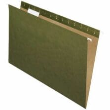Hanging Folder, 11 Pt., 1/5-Cut, Legal, 50/CT, Green