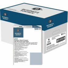 Copy Paper, Recycled, 92 Bright, 20lb Bond Weight,Laser&Inkjet, 8.5"x11", 500 Sheets/Ream, 10/CT, White