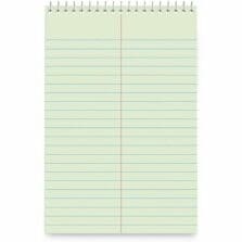 StenoNotesbooks, GreggRuled, Flip-Top, 80 Sheets, 6"x9", 6/PK, Green