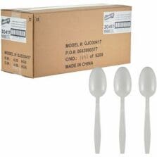 Spoons, Disposable, Heavy-Weight, Polypropylene, 1000/BX, 1BX/CT, White