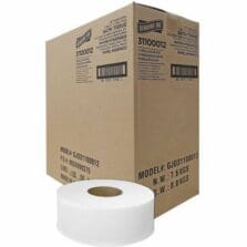 Jumbo 2-Ply Bathroom Tissue, 3.1" x 1000', 12 Roll/BX, 1 BX/CT, White