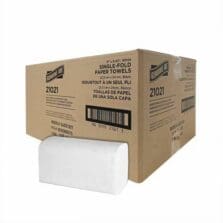 Single-Fold Towels, 4.4" x 9.45" Folded, 334/Bundle, 12/CT, White