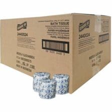 Bathroom Tissue, 2-Ply, 4" x 3.7", 400 Sheets/Roll, 24/BX, 1BX/CT, White