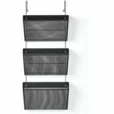 Organizer System,Files, Wall-Mount, Mesh, 3/PK, 4/CT, Black