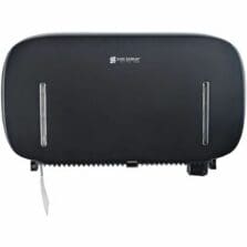 Dispenser,Bathroom Tissue, Twin Roll, 9", Black