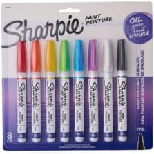 Paint Markers, Sharpie, Oil-Based, Fine Point, 8/PK, Assorted