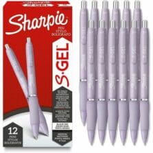 Pens, Sharpie, Gel, No-Smear, No-Bleed, 0.7mm, 1 Dozen, Icy Violet