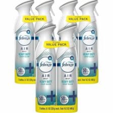 Air Freshener, Heavy-Duty, Natural Propellant, Crisp Clean Scent, Spray, 8.1oz, 2/PK, 3PK/CT, White