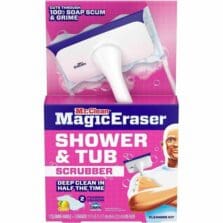 Cleaning Kit, MrClean, MagicEraser,Shower&Tub, w/RotatingGripHandle, LemonErasers, 2Erasers/Kit, 8/CT, WE
