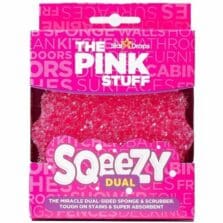 Cleaning Sponge, DualSides, Scrubber&Sponge, Spotless, Squeezy, f/Dirt&Stains, 12/CT, Pink