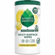 Cleaning Wipes, All-Purpose, Lemon Zest, 70 Wipes/Tub, 6/CT