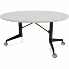 Tables, Scissor/Folding, MultiPurpose, HPLaminateTop/CastAlumBase, 60"Diax29"H, 2/CT, FrostyWhite