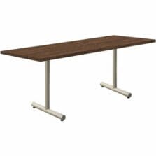 Table, FixedT-Base, LinEdge, 2"SteelTubeBase, HPLaminateTop, WeldFeet, 24"Wx72"Dx30"H, 6/CT, MangaloreMango