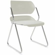 Chair, Stack, Z, Armless, Contourd, Waterfall, 300lbCap, 14GaSteel, Plstc, 20"Wx21.5"Dx30.5"H, 2/CT, PL/CEFrame