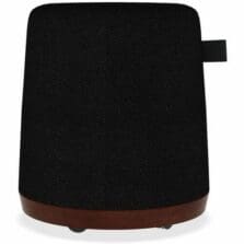 Seat, Soft, f/Movement, MemoryFoam, Casters, LeatherHandle, Fabric, 16.7Wx14.6Diax18.125"H, BK/BK/DarkWood