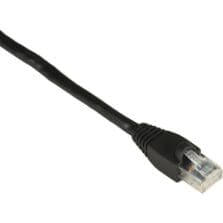 10 ft Category 6 Network Cable for Patch Panel, Wallplate, Network Device - First End: 1 x RJ-45 Network - Male - Second End: 1 x RJ-45 Network - Male - 1 Gbit/s - Patch Cable - Gold Plated Contact - CM - 24 AWG - Black - 1 Each
