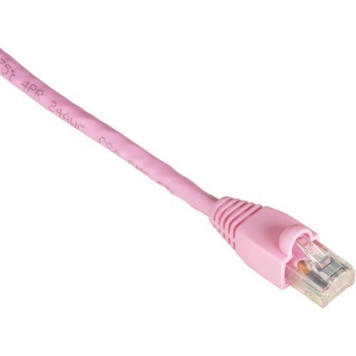 1 ft Category 6 Network Cable for Patch Panel, Wallplate, Network Device - First End: 1 x RJ-45 Network - Male - Second End: 1 x RJ-45 Network - Male - 1 Gbit/s - Patch Cable - Gold Plated Contact - CM - 24 AWG - Pink - 1 Each