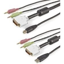 10FT 4IN1 USB DVI AUDIO MICROPHONE KVM SWITCH CABLE