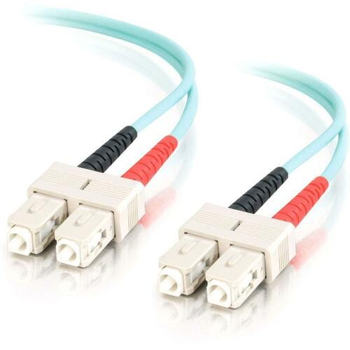 3.28 ft Fiber Optic Network Cable - First End: 2 x SC Network - Male - Second End: 2 x SC Network - Male - Patch Cable - 50/125 &micro;m - Aqua - 1 Each