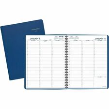 Weekly Appointment Book, Jan-Dec, 8-1/4"x10-7/8", Blue