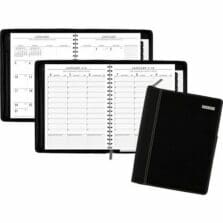 Exec Wkly/Mthly Zip Planner, 12 Mth Jan-Dec, 8-1/4"x10-7/8", BK