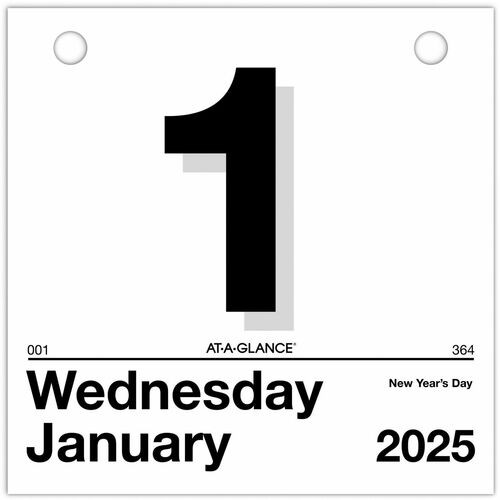 Today Is Daily Wall Calendar Refill, 6 x 6, White Sheets, 12-Month (Jan to Dec): 2026